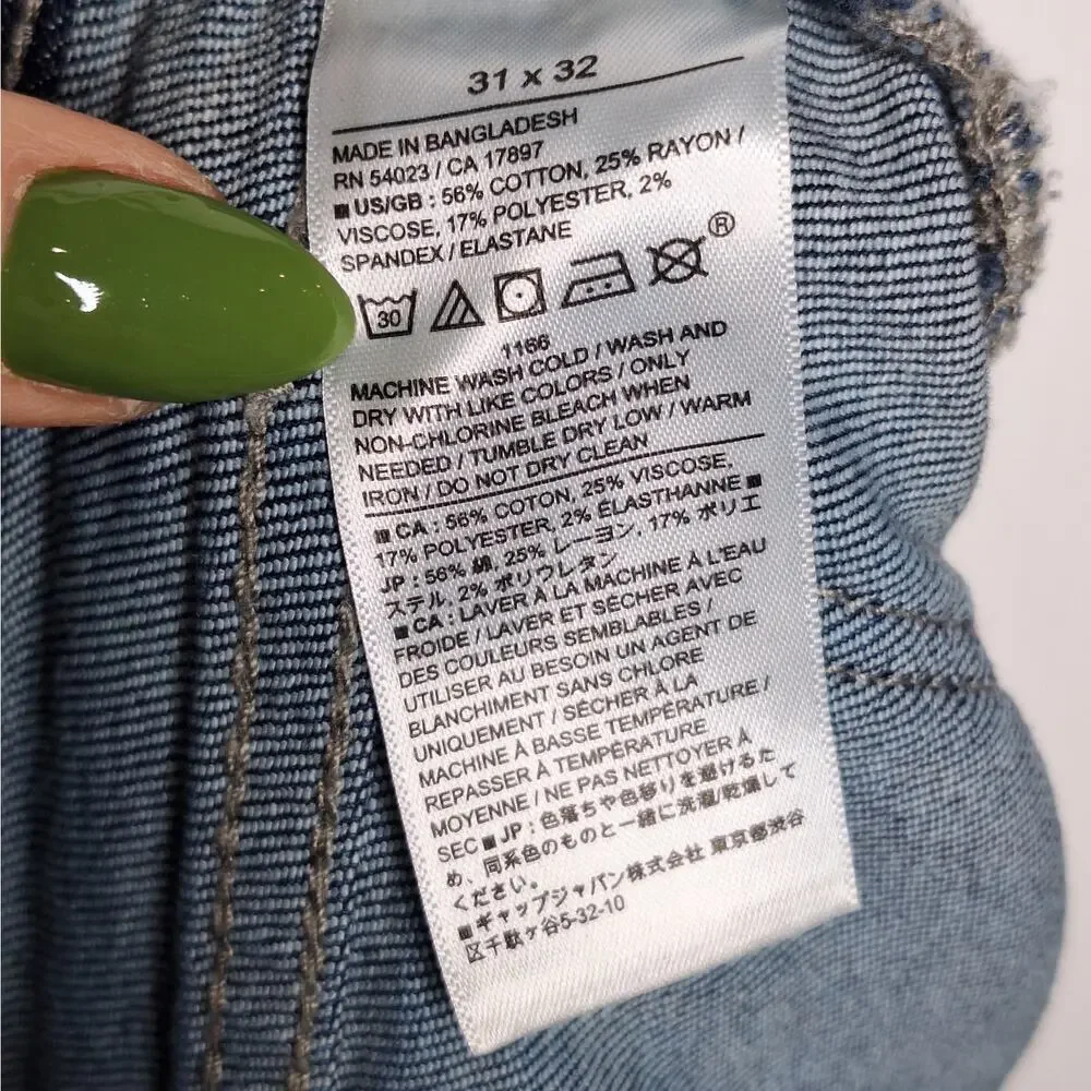 Banana Republic Travel Jeans Athletic Fit 31x32 Washwell Mid Blue Wash Stretch